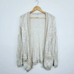 GARAGE | Cream Color Open Front Cardigan